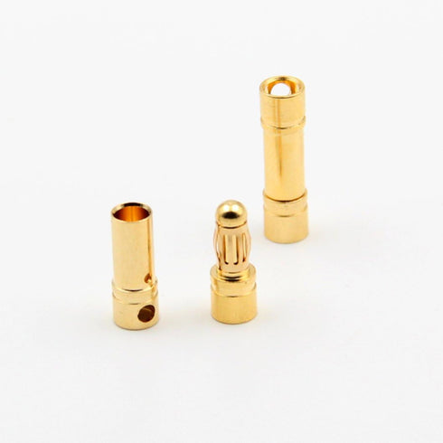 20 Pairs 3.5mm Gold Bullet Banana Connector Plug Male & Female with Heat Shrink for RC Model Battery