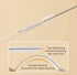 Theodate Pierre Set, 6 Baby Bottle Brush Silicone, White and Gray, Piece, Base Supprt, for Bottles, Nipple, Straws
