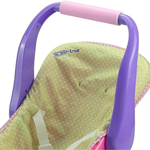 2+ 16 inches JC TOYS ADJUSTABLE CARRIER Converts from Rocking Baby Carrier to Feeding Seat Perfect for Children , Pink