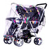 Double Seat Stroller Rain Cover, Breathable Twins Tandem Weather Shield, Reusable Buggy Pram Rain Cover for All Seasons