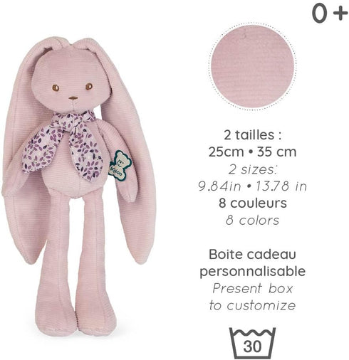 10 0+ K969940 Kaloo Lapinoo My First Friend Corduroy Rabbit - Machine Washable - Tall in Gift Box - Pink Ages