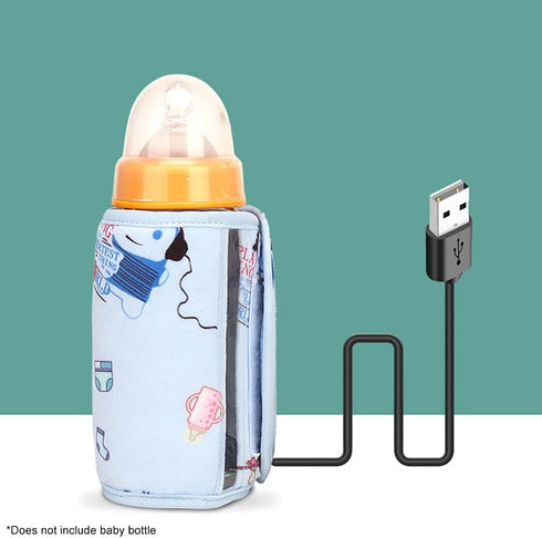 Pilarmuture Washable Baby Bottle Warmer, USB Portable Milk Heat Keeper,Maintain Perfect Temperature for Baby Milk,Used