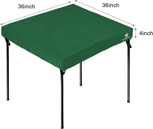 36" 36" Plusvivo Game Table Cover - Mahjong, Poker, Bridge - Machine Washable Felt - x Blue