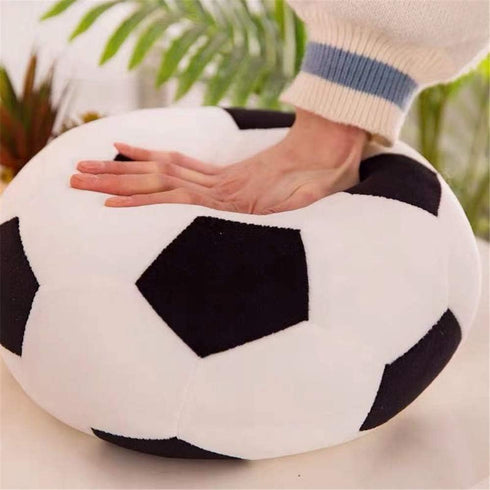 '-White,7.8inch/20cm) AOQI Fluffy Stuffed Toy Soccer Ball Plush Pillow Soft Durable Stuff Soccerball Gift for Kids Boy
