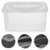 Set 2 MAGICLULU Baby Wipe Dispenser Box with Lid Refillable Portable Wipes Holder for Nursery Bathroom Desk Storage
