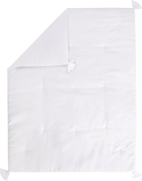 CribMATE Set 3 Set Quilt/2 28'' 52 Nursery Crib Bedding for Girls Boys White Pieces Baby Cot Bedding Fitted Sheet
