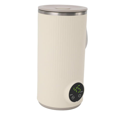 Jelquix 55, Portable Milk Warmer and Mixer, Cordless Bottle Warmer for Travel, Stainless Steel with USB Charging Heat