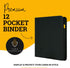 12 480 Card Guardian - Pocket Card Binder with Zipper for Cards Trading Card Games TCG (Black) Yugioh Cards MTG Binder