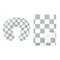 Nursing Pillow Cover and Baby Blanket, Green Checkerboard
