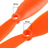 uxcell 10pcs RC Propellers CW 1060, 10x6 Inch Nylon Orange 2-Vane Fixed-Wing for Airplane Toy with Adapter Rings