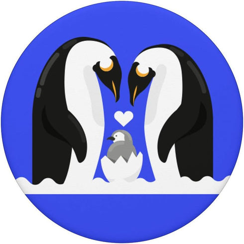 Emperor Penguins Mobile Blue Gift, PopSockets PopGrip: Swappable Grip for Phones & Tablets