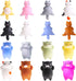 16pcs Mini Kawaii Animals Mochi Squishy Toys Set, Fidget Toys Pack for Kids - Birthday Gifts, Cat Party Favors