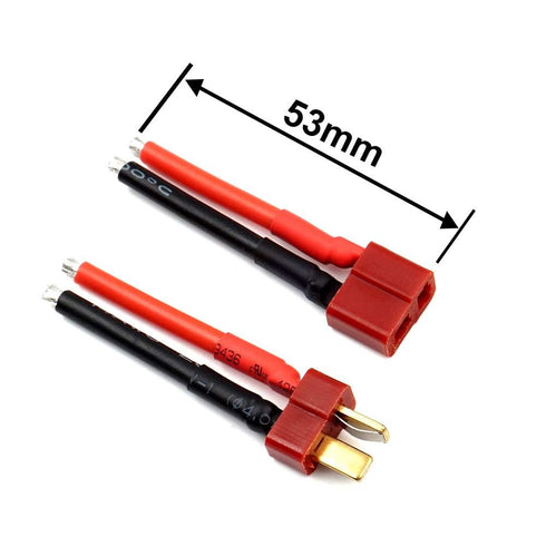 5 Pairs T Plug Connector Female and Male Deans with 14AWG Silicon Wire for RC Lipo Battery Cable