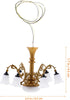 1/12 Angoily Miniature Chandelier Light Scale Dollhouse Ceiling Lamp Mini Lamp Decoration for Dollhouse Accessories