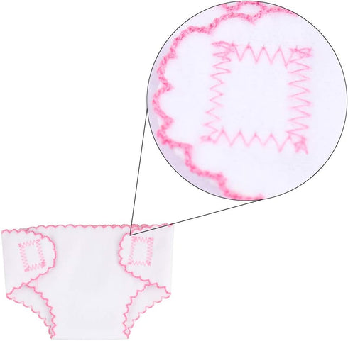 SOTOGO 8 Pieces Doll Diapers for 14 to 17 Inch Newborn Baby Dolls and American 18 Inch Dolls Accessories