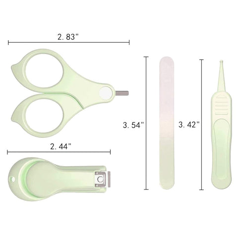 Set- 4 1 Baby Nail Clippers in Baby Manicure Kit, Pedicure Kit for Newborn, Infant, Toddler, Kids Nail Clippers, Nail