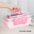 Hair Accessories Organizer for Girls, Lockable Three-layer Folding Craft Storage Box for Headbands, Clips, Ties 10.8 *