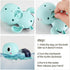 XAWACAH 6-12-18 1-3 (11 Pack) Bath Toy for Toddlers Months, No-Hole Bathtub Toys with Baby Bath Animals, Wind-Up