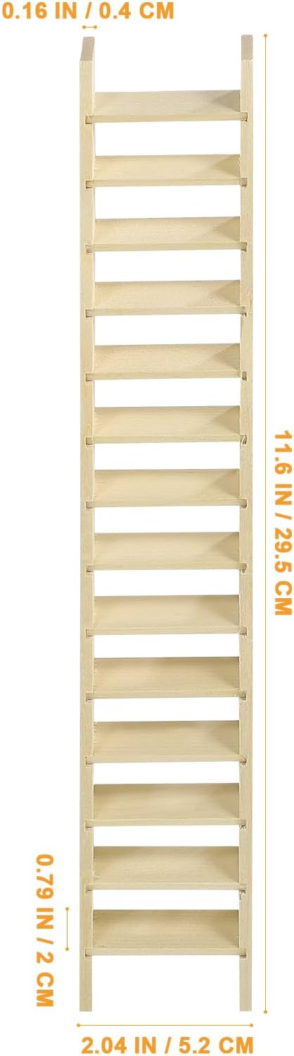 Abaodam Retro Decor ladders Doll House Miniature House Ladder Doll Ladder Tiny Furniture Miniature Decoration Mini House Ladder Small Furniture Wooden Ladder Model Decorative Ladder Pocket