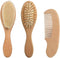 PandaEar Baby Hair Brush and Comb Set for Newborn| Natural Wooden Hairbrush