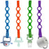 4PK Toy Safety Straps - Stretchable Silicone Pacifier Clips for Baby Toddler Bottle Harness