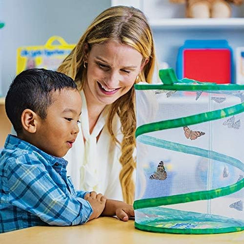 Insect Lore Butterfly Garden Habitat, Washable, Reusable, Folds Flat, Medium 12 Inch Growing Habitat