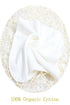10 Pack Reusable Baby Washcloths - Soft Absorbent Organic Cotton Towel Face Wipes for Newborn Bath (White)