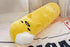futurecos Cute Yellow Long Egg Plush Toy, 68CM Round Pillow, Lazy Egg Stuffed Doll for Decorative Bed Decor Gift
