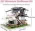 GuDoQi DIY Miniature Dollhouse Kit, 1:24 Scale Tiny House with Music, Great Handmade Crafts Gift