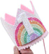 WAWUO Birthday Rainbow Girl Crown, Birthday Hat for Event Party Supplies