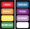 Just Baby'd Sip'n Learn Labels - Days of the Week & Colors of the Rainbow - Weekly Labels for Sippy Cups, Dishwasher