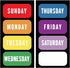 Just Baby'd Sip'n Learn Labels - Days of the Week & Colors of the Rainbow - Weekly Labels for Sippy Cups, Dishwasher
