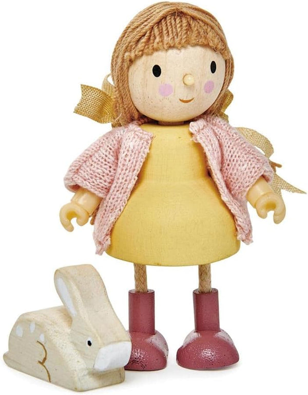 Tender Leaf Toys Goodwood Family Wooden Miniatures, Multicultural Action Figure for Dollhouse, Age 3+