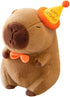 Cute Birthday Capybara Plush - 12 Inch Kawaii Stuffed Animal Toy for Kids Birthday Gifts and Party Decoration