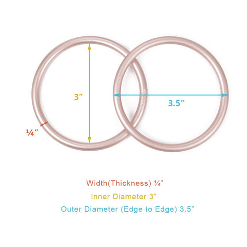 3 inch TOPIND Aluminum Rings for Baby Slings and Baby Carrier, Sling Rings Wraps Carriers Durable Anodized Aluminum