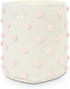 Sunnymove Pink 17.5" D x 20.8" H Pom Pom Basket Bin Large Cotton