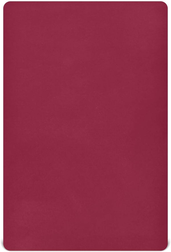 PaChyLuu Crib Sheets for Boys & Girls, Burgundy Solid Color 27"x39" Crib Sheet