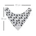 Pickle & Olive Reversible Baby Teething Bibs, Attached Heart Shaped Teether, Monochrome, Set of 2