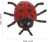 TOYANDONA 25 Pieces Mini Ladybug Figurine Fake Ladybug Toy Garden Decoration Halloween Prank Props for Kids
