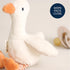 Set 0-6 Itzy Ritzy Pacifier & Lovey - Natural Rubber Paci with Stuffed Animal - Detachable Plush Goose Pacifier Holder