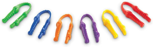 Learning Resources Gator Grabber Tweezers - 12 Pieces, Ages 2+, Fine Motor Tweezers for Kids