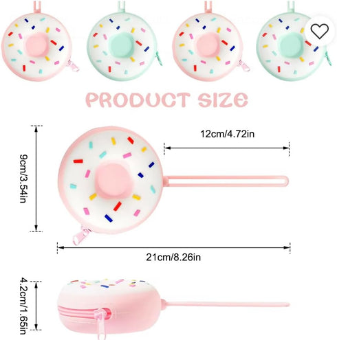 snug toto Baby Pacifier Holder Case BPA-Free Silicone Donut Design | Travel Pacifier Case for Diaper Bag Essentials