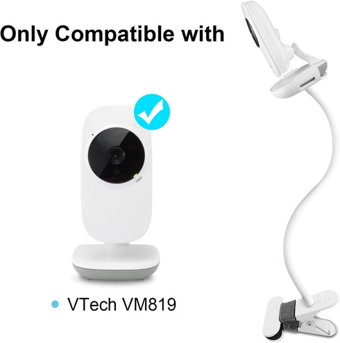 15.7 inches VM819 Baby Monitor Mount Compatible with VTech Baby Monitor Camera,Flexible Clip Clamp Mount Stand Long