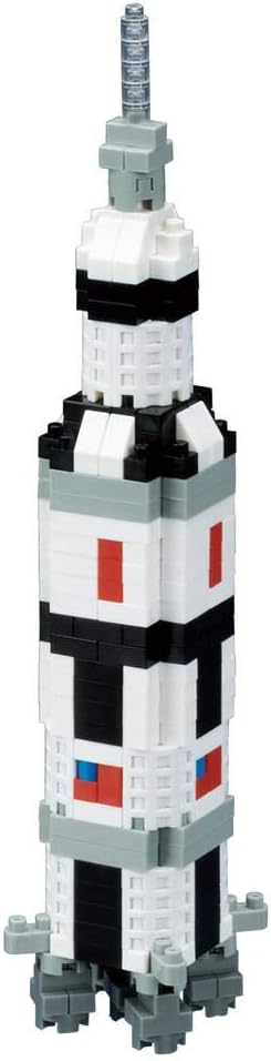 nanoblock - Space - Saturn V Rocket Building Kit, Sight to See Series, Small