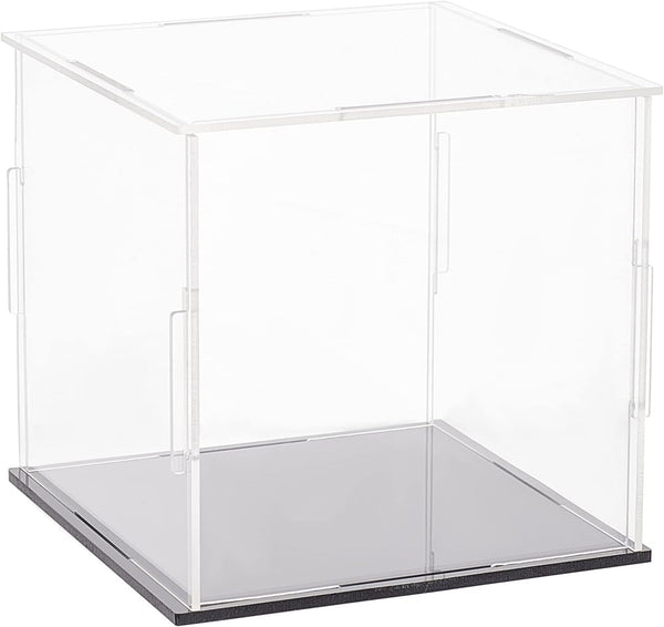 FINGERINSPIRE Clear Acrylic Display Case - 4x4x4 Inch Cube, Dustproof Protection Showcase for Action Figures