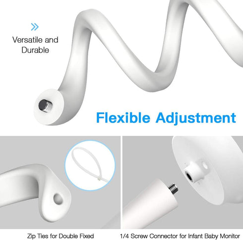 Baby Monitor Crib Mount for HiPP Baby Monitor - Twist Versatile Mounting Kit for Toddler