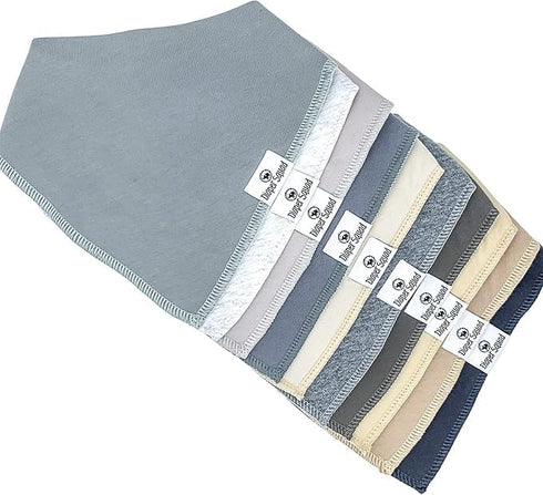 100% DiaperSquad's Organic Cotton Baby Drool Bibs, Super Absorbent & Adjustable Baby Bibs for Drooling and Teething