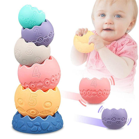 HAHAone Baby Sensory Balls Teething Toys 6 9 12 18 Months Soft Building