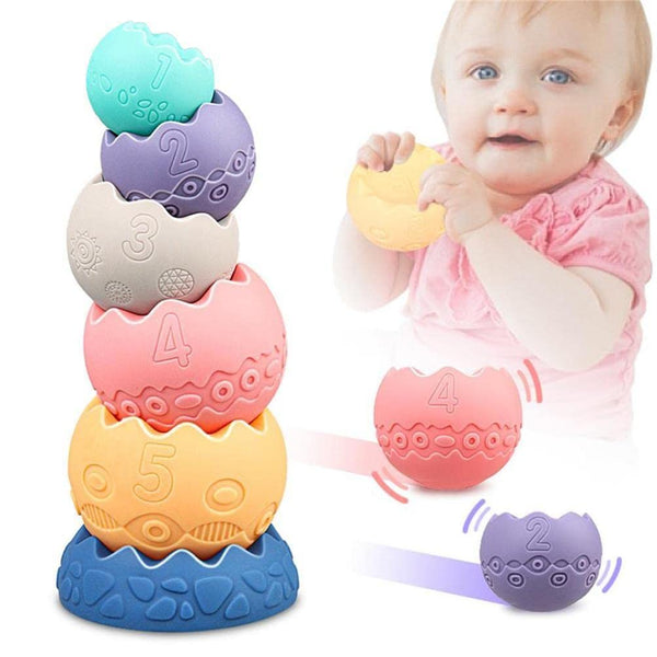 HAHAone Baby Sensory Balls Teething Toys 6 9 12 18 Months Soft Building