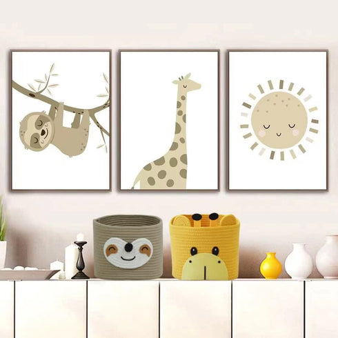 T&T Homewares Small Giraffe Baskets for Baby Diaper Organizer, Nursery Storage Room Decor, Kids Room Organizer, Cat Dog